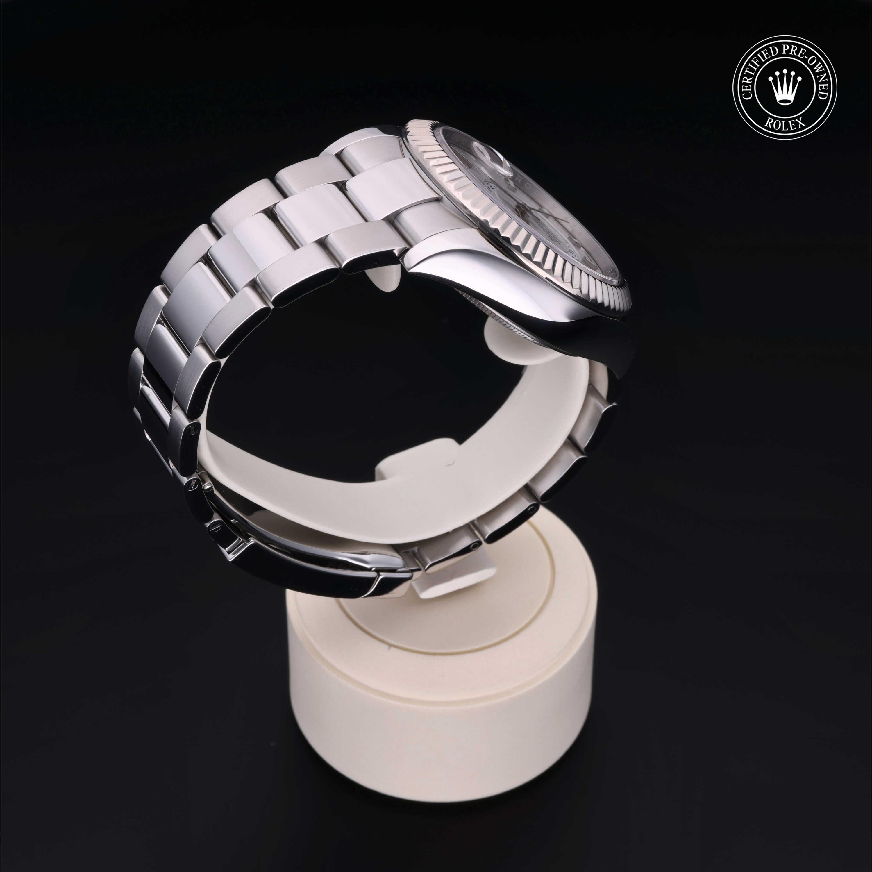 Rolex Certified Pre-owned Sky-Dweller M326934-0001 front on black background