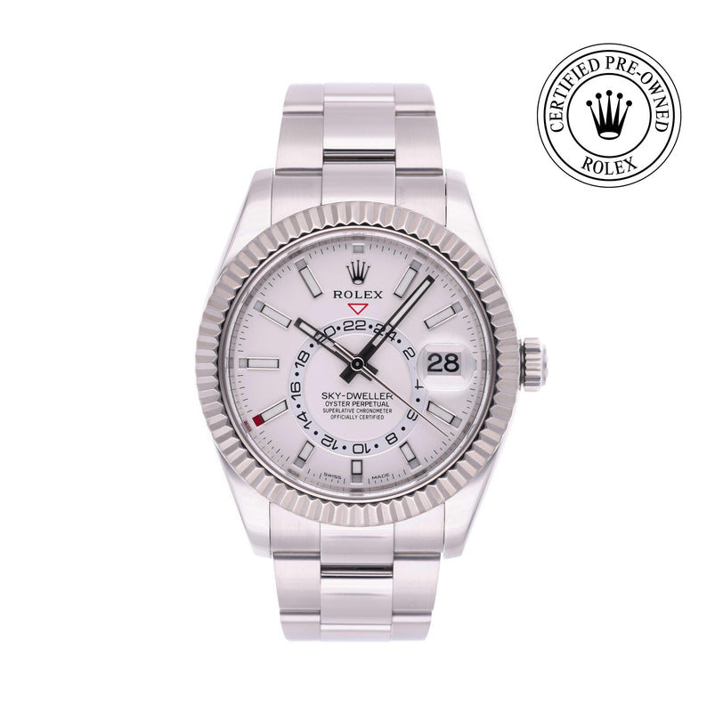 Rolex Certified Pre-owned Sky-Dweller M326934-0001 front on white background