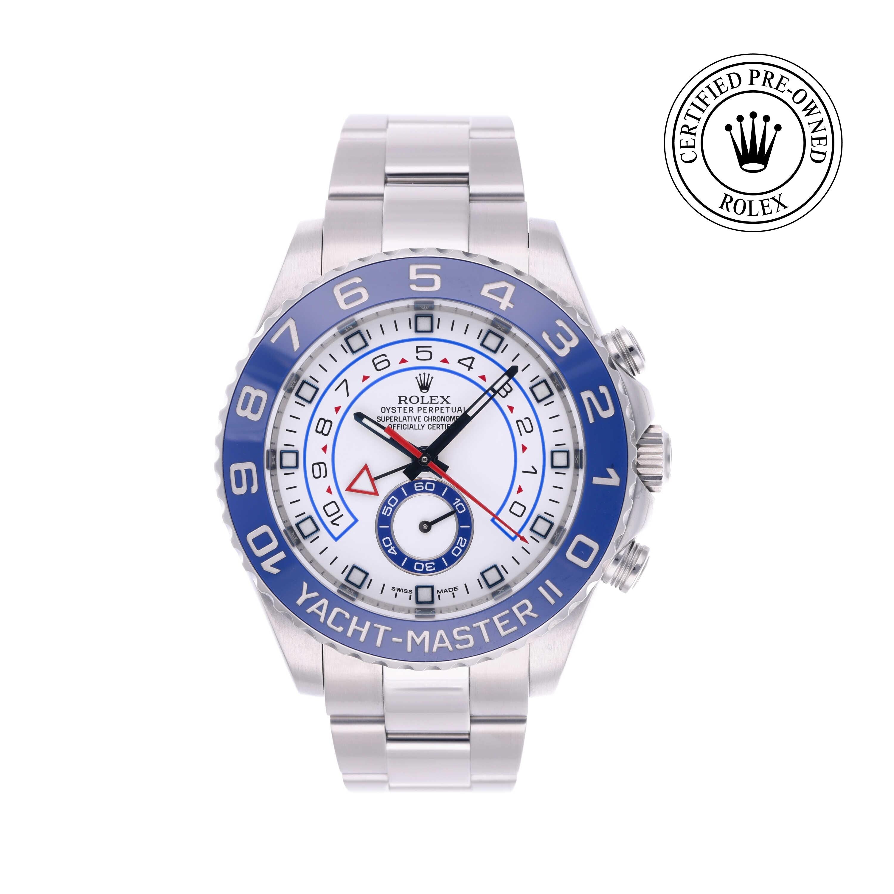 Rolex Certified Pre-owned Yacht-Master M116680-0001 front on white background
