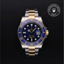 Rolex Certified Pre-owned Submariner M116613LB-0005 front on black background