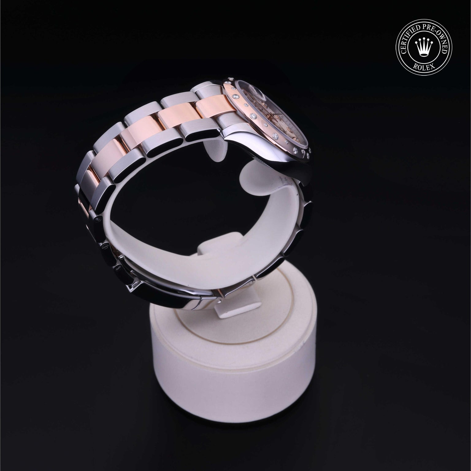 Rolex Certified Pre-owned Lady Datejust M178341-0010 front on black background