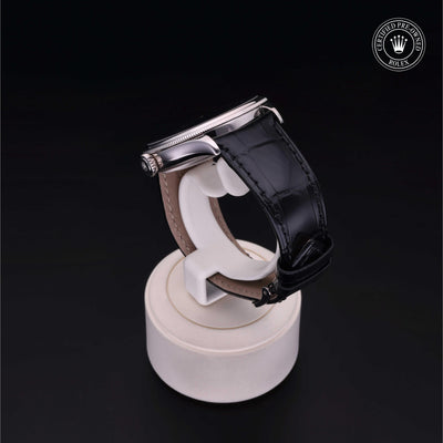 Rolex Certified Pre-owned Cellini M50509-0005 front on black background