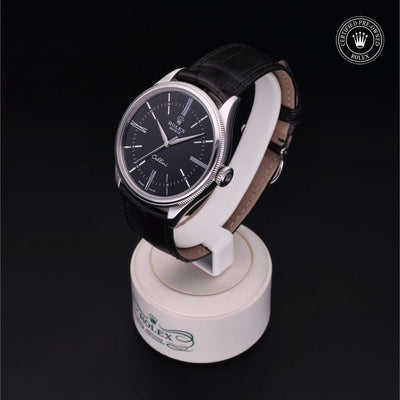 Rolex Certified Pre-owned Cellini M50509-0004 front on black background