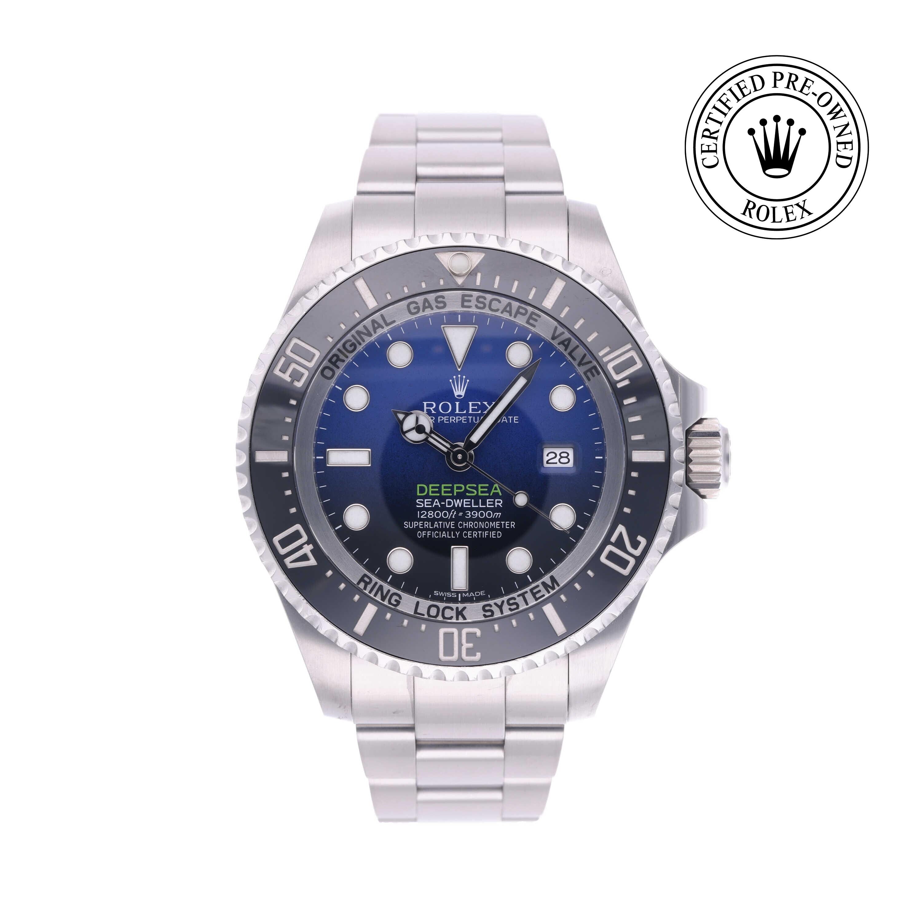Rolex Certified Pre-owned Sea-Dweller M116660-0003 front on white background