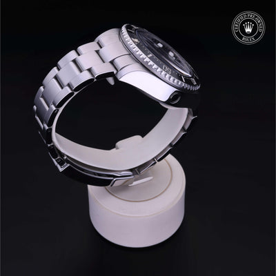 Rolex Certified Pre-owned Sea-Dweller M116660-0003 front on black background