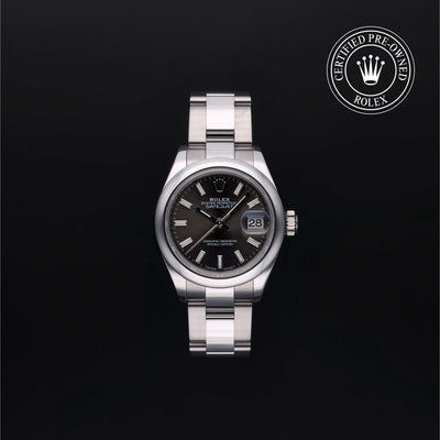 Rolex Certified Pre-owned Lady Datejust M279160-0010 front on black background