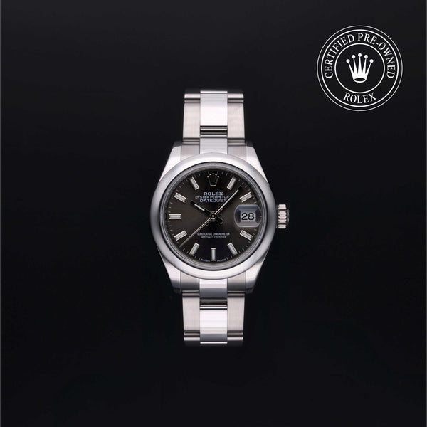 Rolex Certified Pre-owned Lady Datejust M279160-0010 front on black background