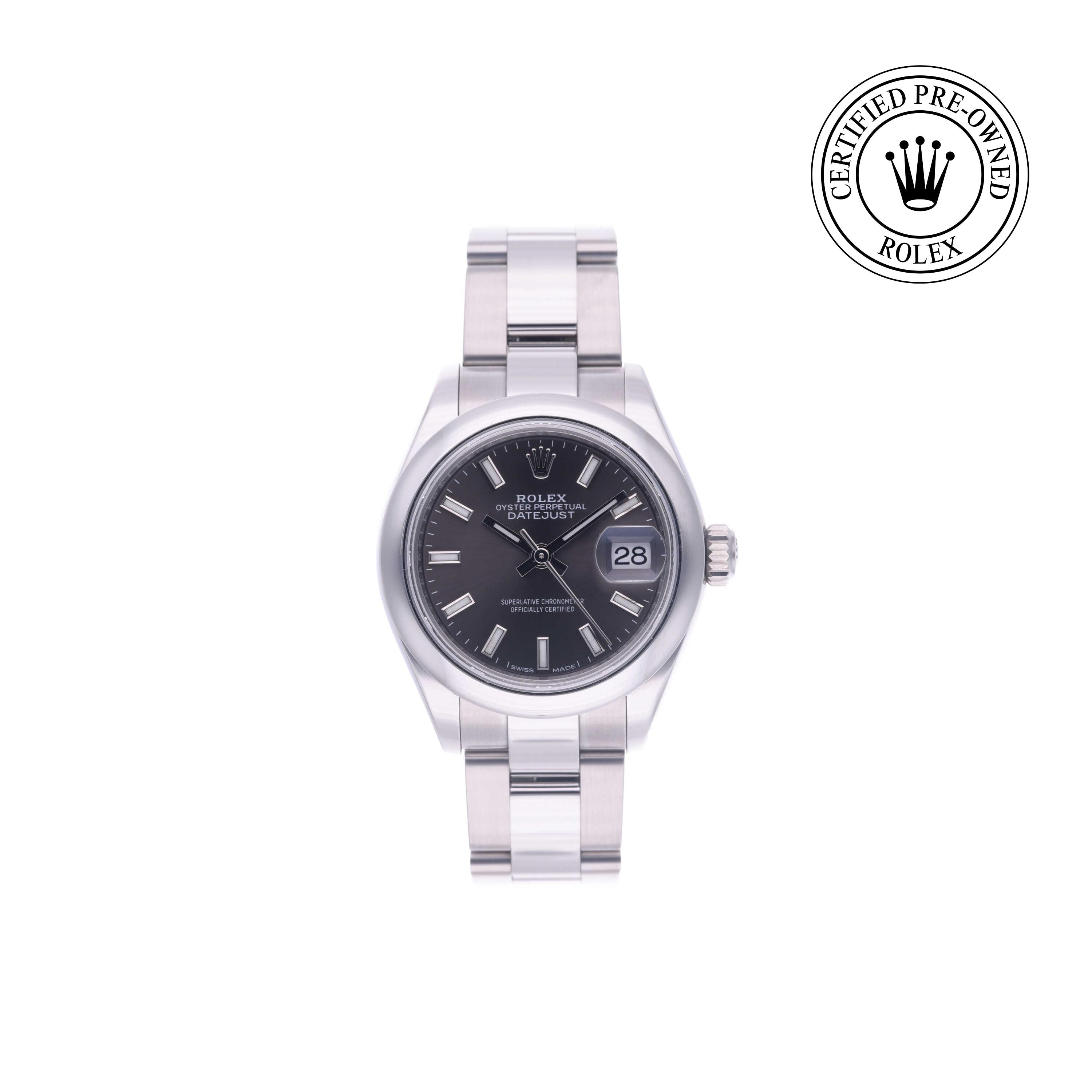 Rolex Certified Pre-owned Lady Datejust M279160-0010 front on white background