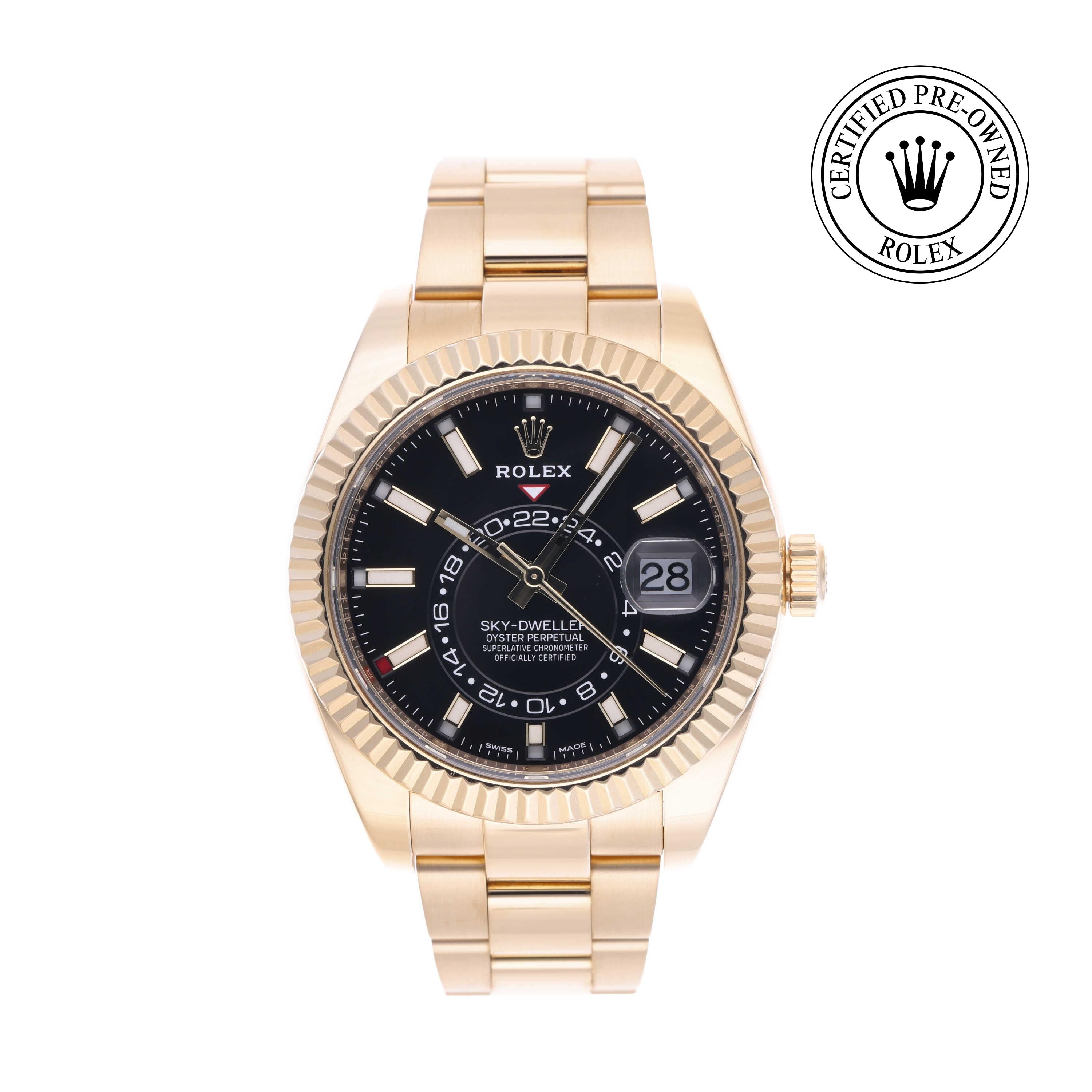Rolex Certified Pre-owned Sky-Dweller M326938-0004 front on white background