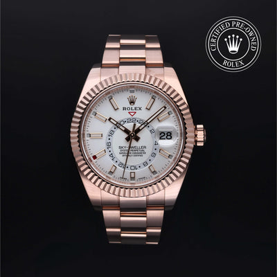 Rolex Certified Pre-owned Sky-Dweller M326935-0005 front on black background