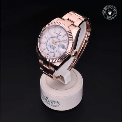 Rolex Certified Pre-owned Sky-Dweller M326935-0005 front on black background