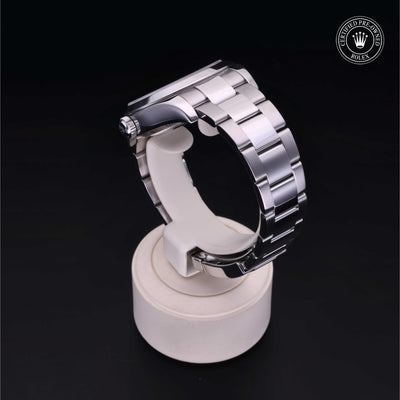 Rolex Certified Pre-owned Milgauss M116400-0002 front on black background