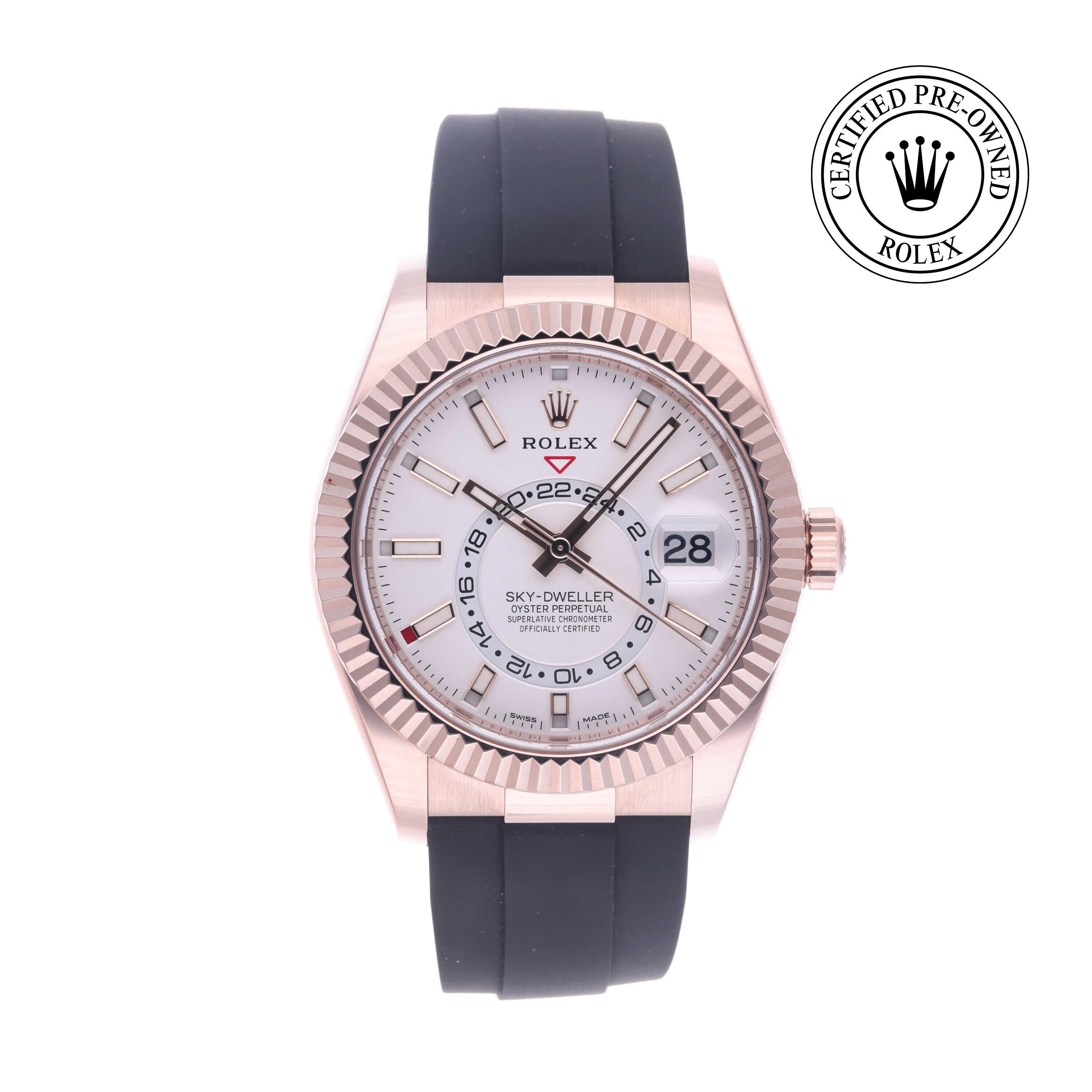 Rolex Certified Pre-owned Sky-Dweller M326235-0004 front on white background