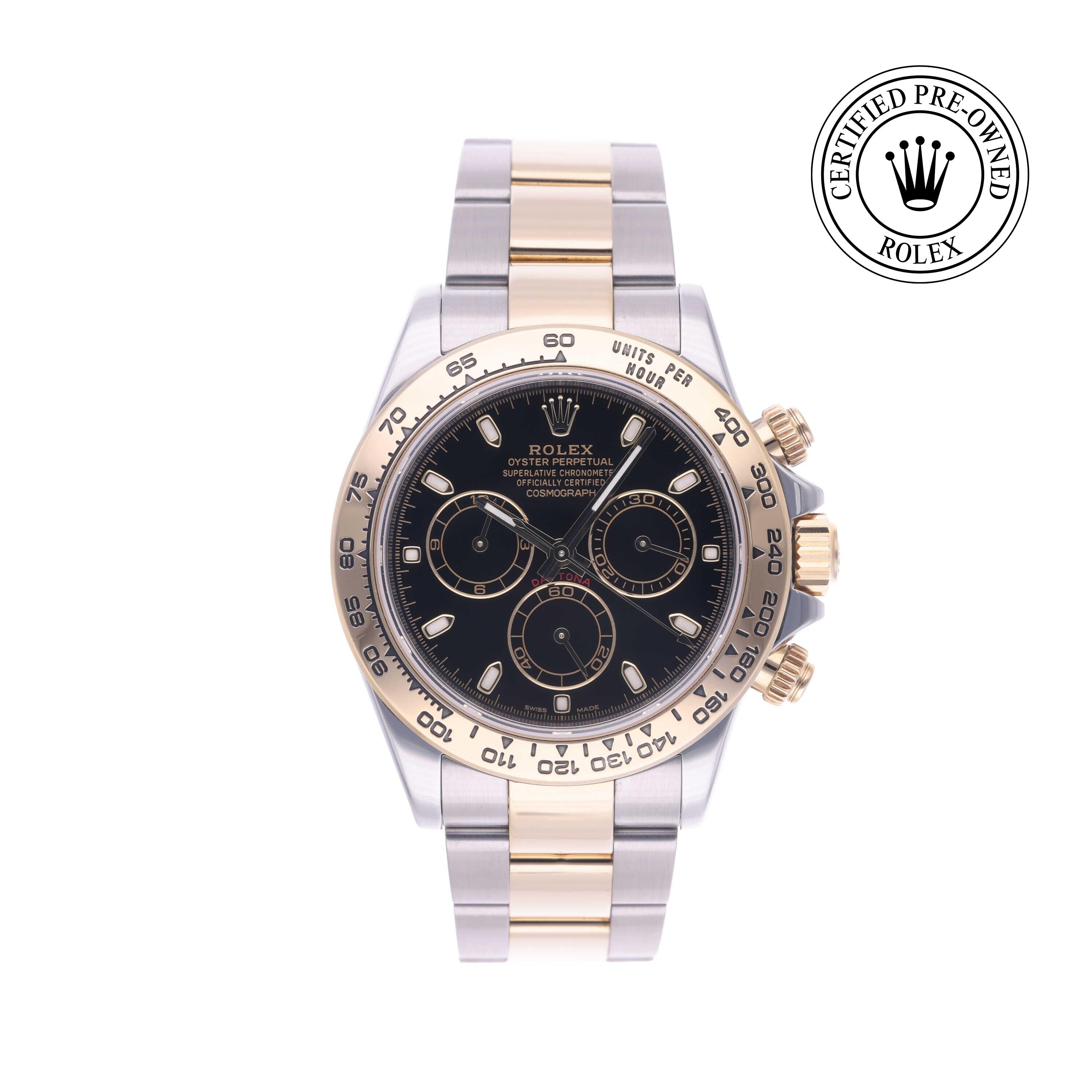 Rolex Certified Pre-owned Daytona M116503-0004 front on white background