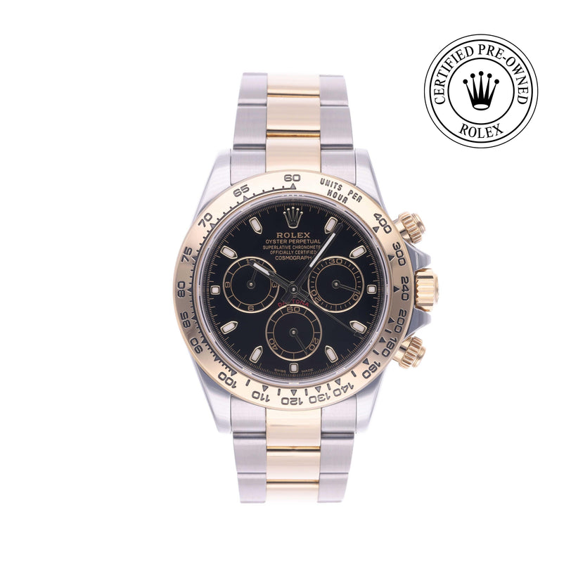 Rolex Certified Pre-owned Daytona M116503-0004 front on white background