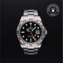 Rolex Certified Pre-owned Explorer M226570-0002 front on black background