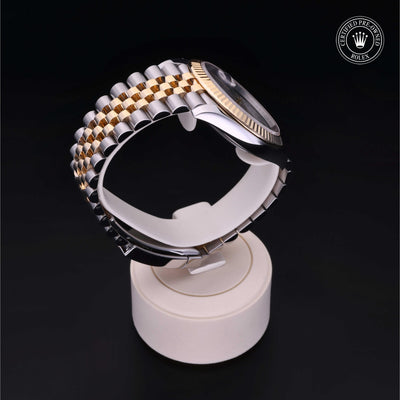 Rolex Certified Pre-owned Datejust M126333-0020 front on black background