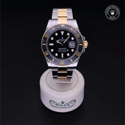 Rolex Certified Pre-owned Submariner M126613LN-0002 front on black background