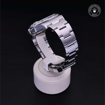 Rolex Certified Pre-owned Explorer M226570-0002 front on black background