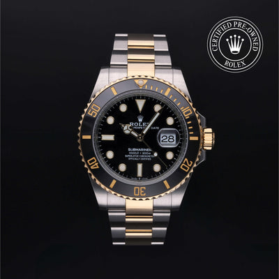 Rolex Certified Pre-owned Submariner M126613LN-0002 front on black background