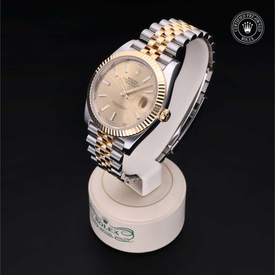 Rolex Certified Pre-owned Datejust M126333-0010 front on black background