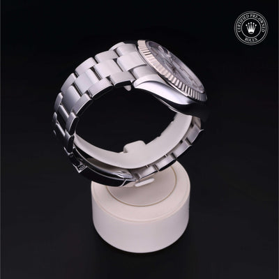 Rolex Certified Pre-owned Sky-Dweller M326934-0001 front on black background