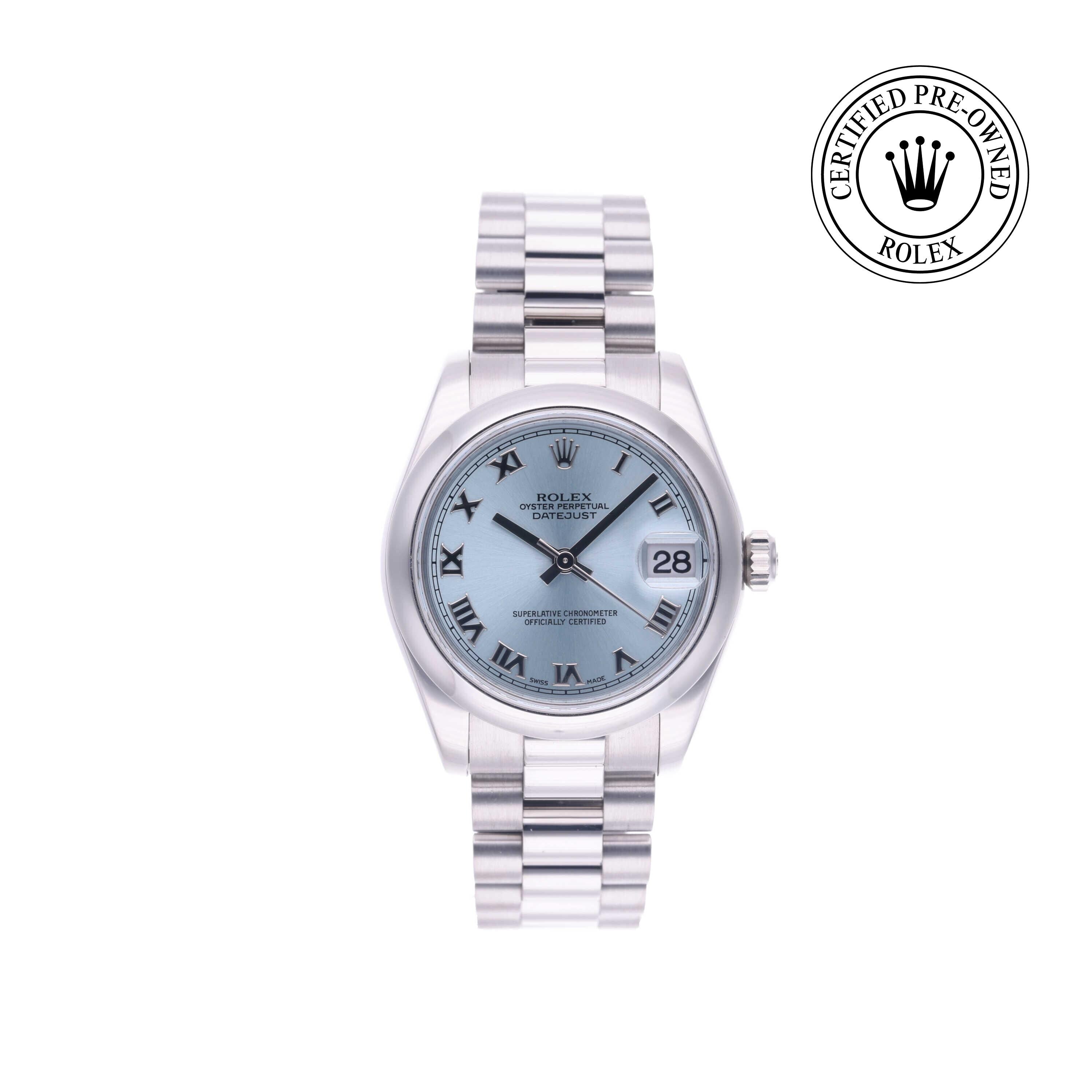 Rolex Certified Pre-owned Lady Datejust M178246-0008 front on white background