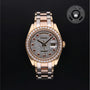 Rolex Certified Pre-owned Pearlmaster M18948-0007 front on black background