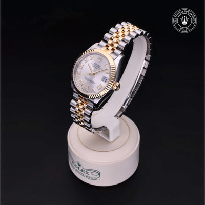 Rolex Certified Pre-owned Lady Datejust M278273-0004 front on black background