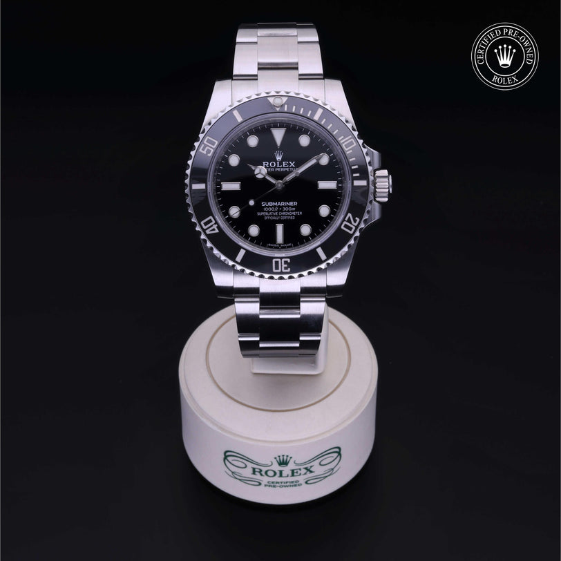 Rolex Certified Pre-owned Submariner M114060-0002 front on black background