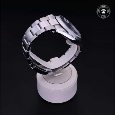 Rolex Certified Pre-owned Datejust M126300-0017 front on black background