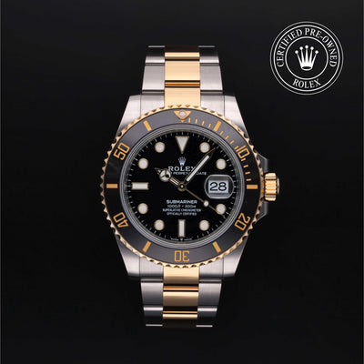 Rolex Certified Pre-owned Submariner M126613LN-0002 front on black background