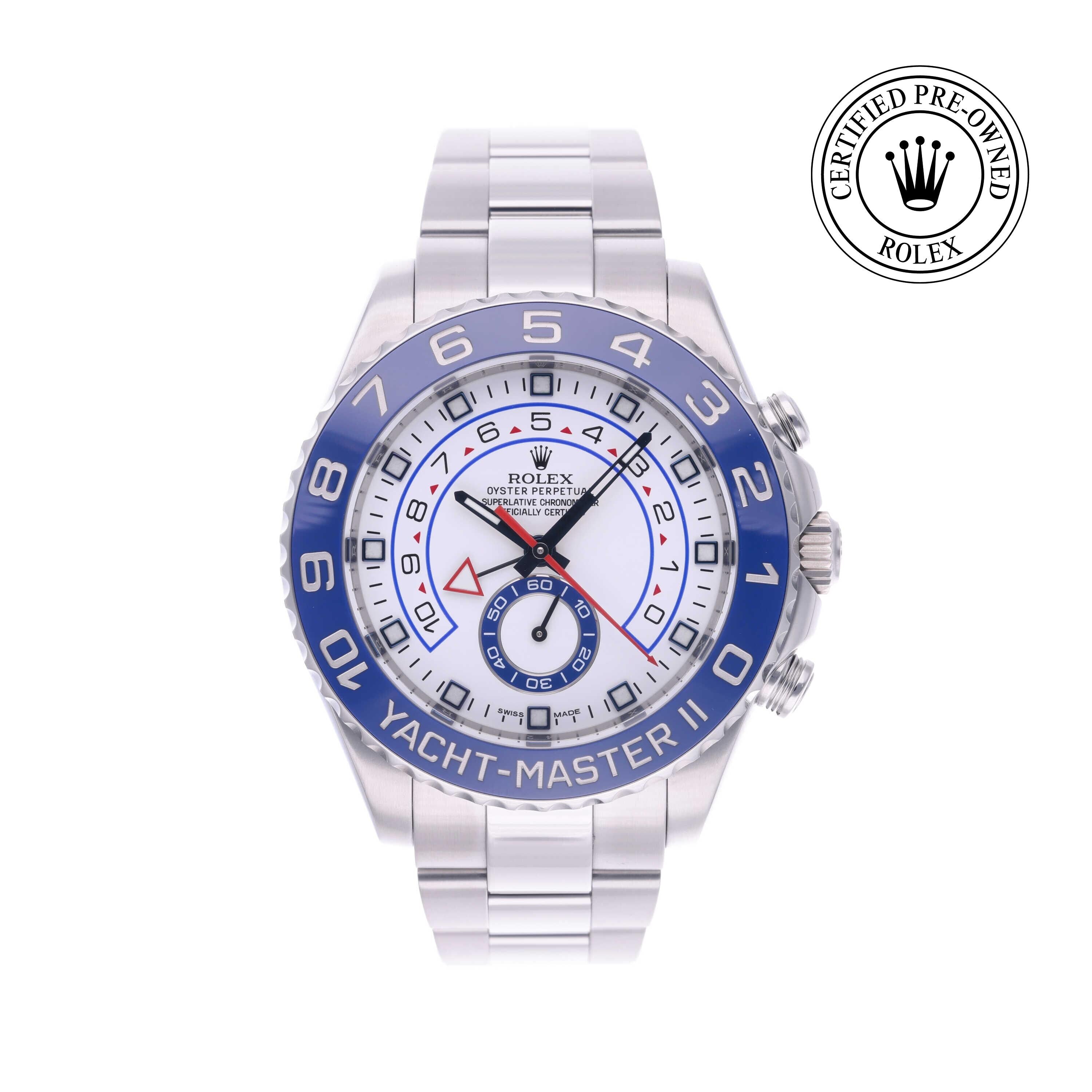 Rolex Certified Pre-owned Yacht-Master M116680-0001 front on white background