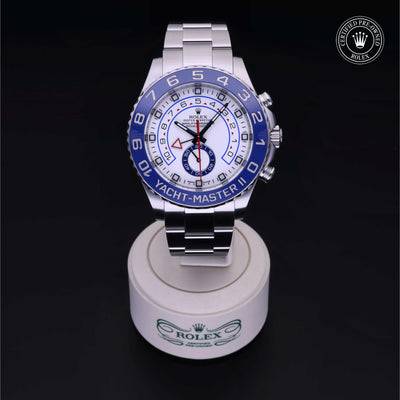 Rolex Certified Pre-owned Yacht-Master M116680-0001 front on black background