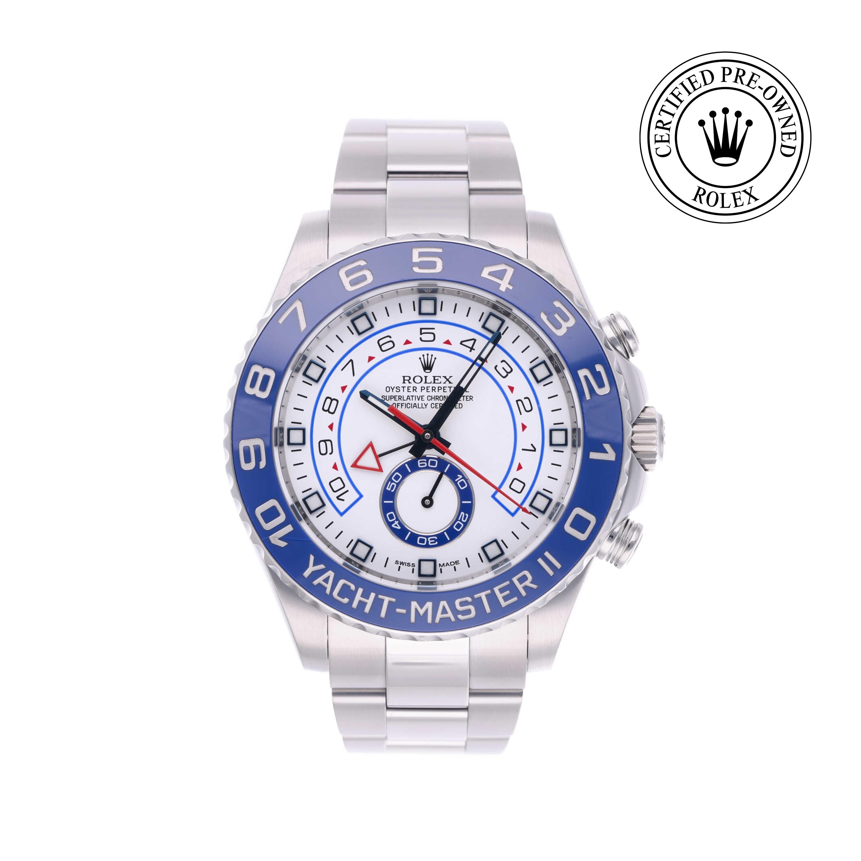 Rolex Certified Pre-owned Yacht-Master M116680-0001 front on white background