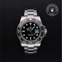Rolex Certified Pre-owned GMT M116710LN-0001 front on black background