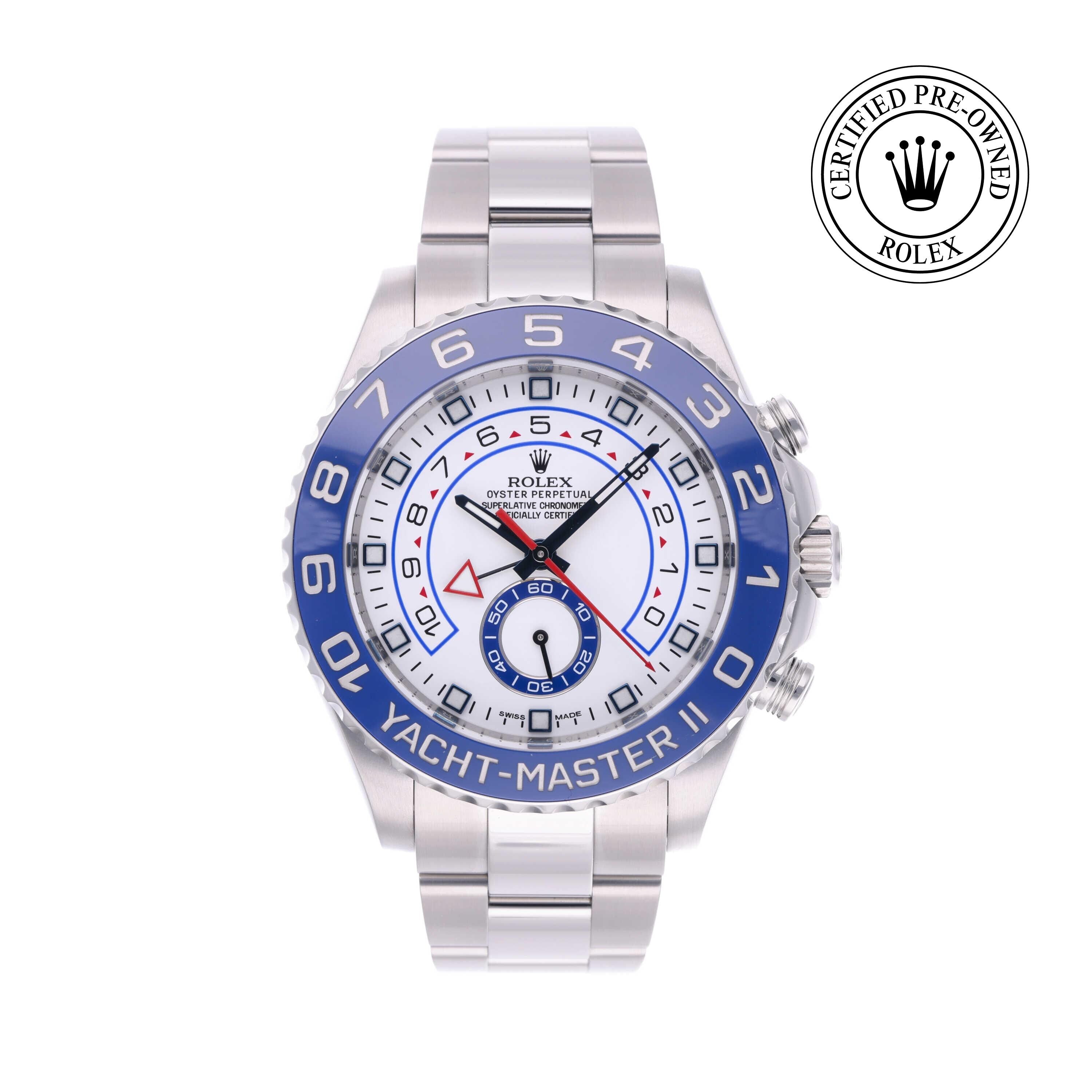 Rolex Certified Pre-owned Yacht-Master M116680-0001 front on white background