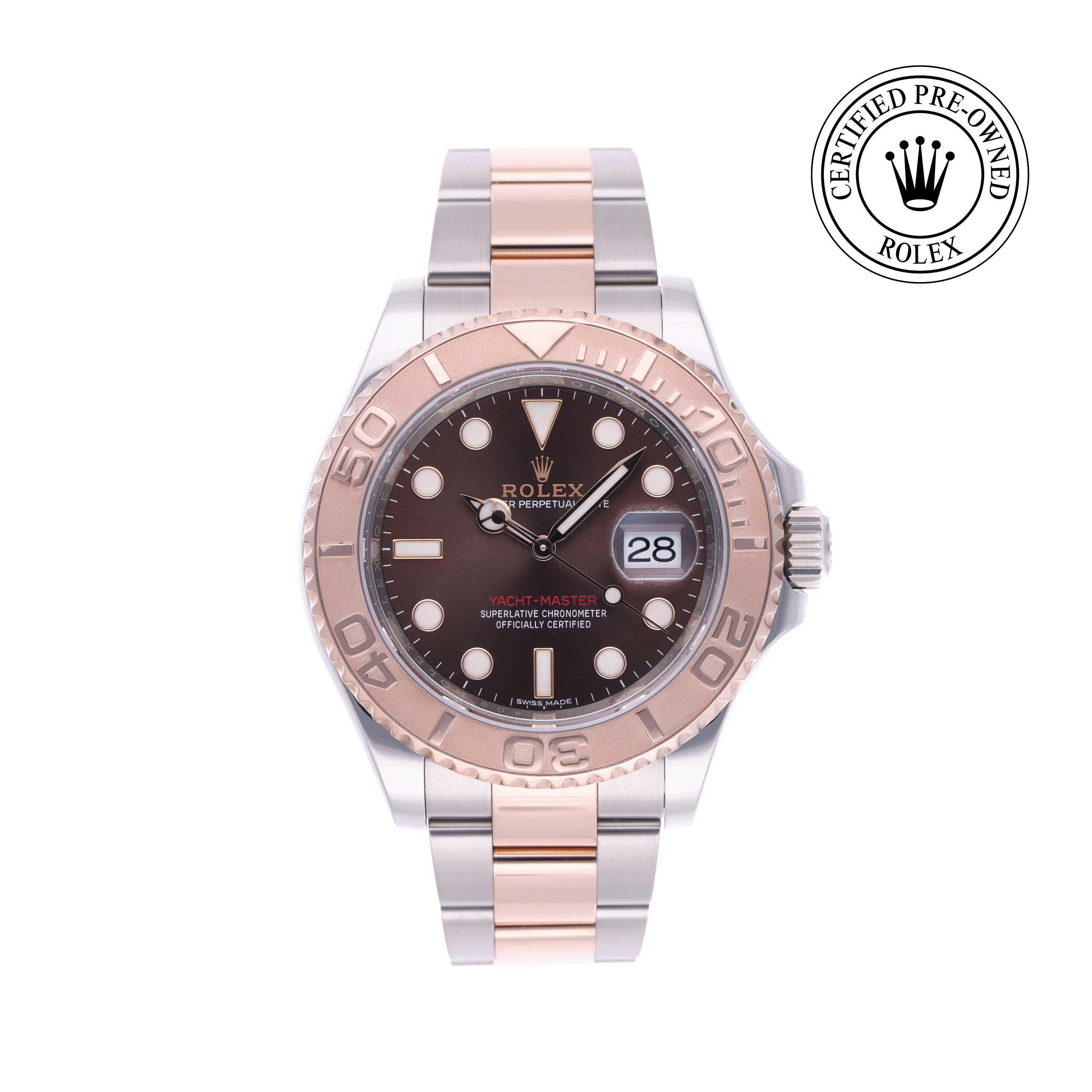 Rolex Certified Pre-owned Yacht-Master M116621-0001 front on white background
