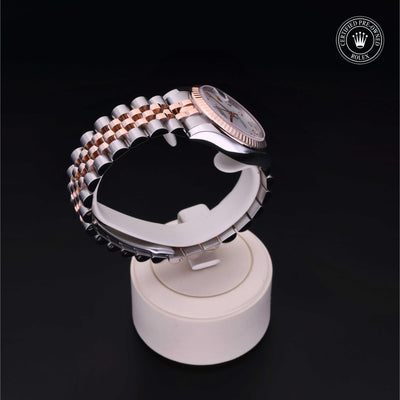 Rolex Certified Pre-owned Lady Datejust M178271-0060 front on black background