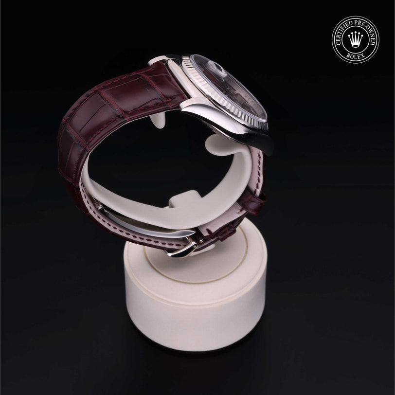 Rolex Certified Pre-owned Day-date M118139-0007 front on black background