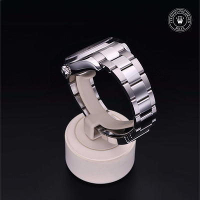 Rolex Certified Pre-owned Milgauss M116400-0002 front on black background
