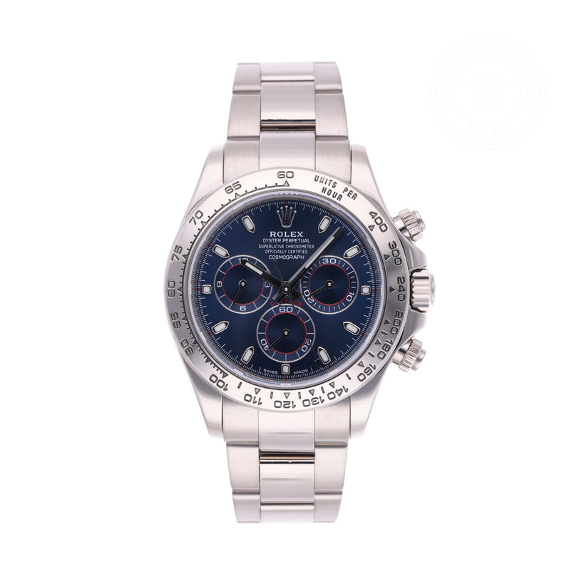 Rolex Certified Pre-owned Daytona M116509-0036 front on white background