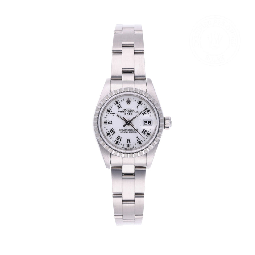 Rolex Certified Pre-owned Date M69240-0004 front on white background