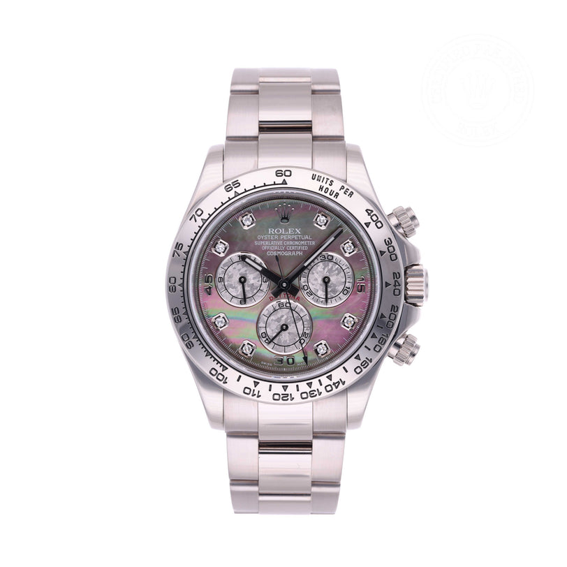 Rolex Certified Pre-owned Daytona M116509-0044 front on white background