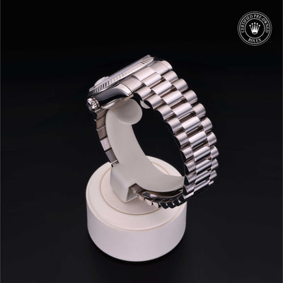 Rolex Certified Pre-owned Day-date M118239-0086 front on black background