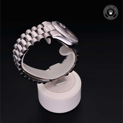 Rolex Certified Pre-owned Day-date M118239-0086 front on black background