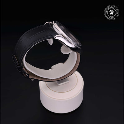 Rolex Certified Pre-owned Cellini M50509-0004 front on black background