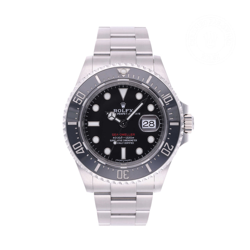 Rolex Certified Pre-owned Sea-Dweller M126600-0001 front on white background