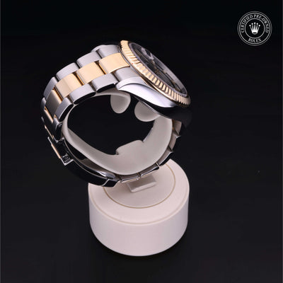 Rolex Certified Pre-owned Sky-Dweller M326933-0002 front on black background