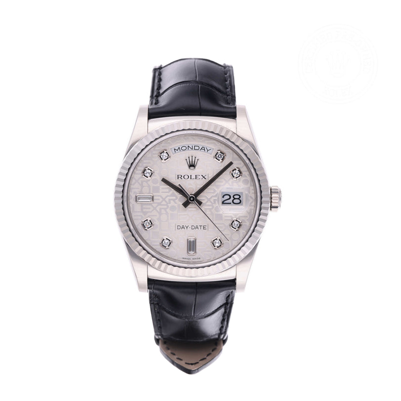 Rolex Certified Pre-owned Day-date M118139-0068 front on white background